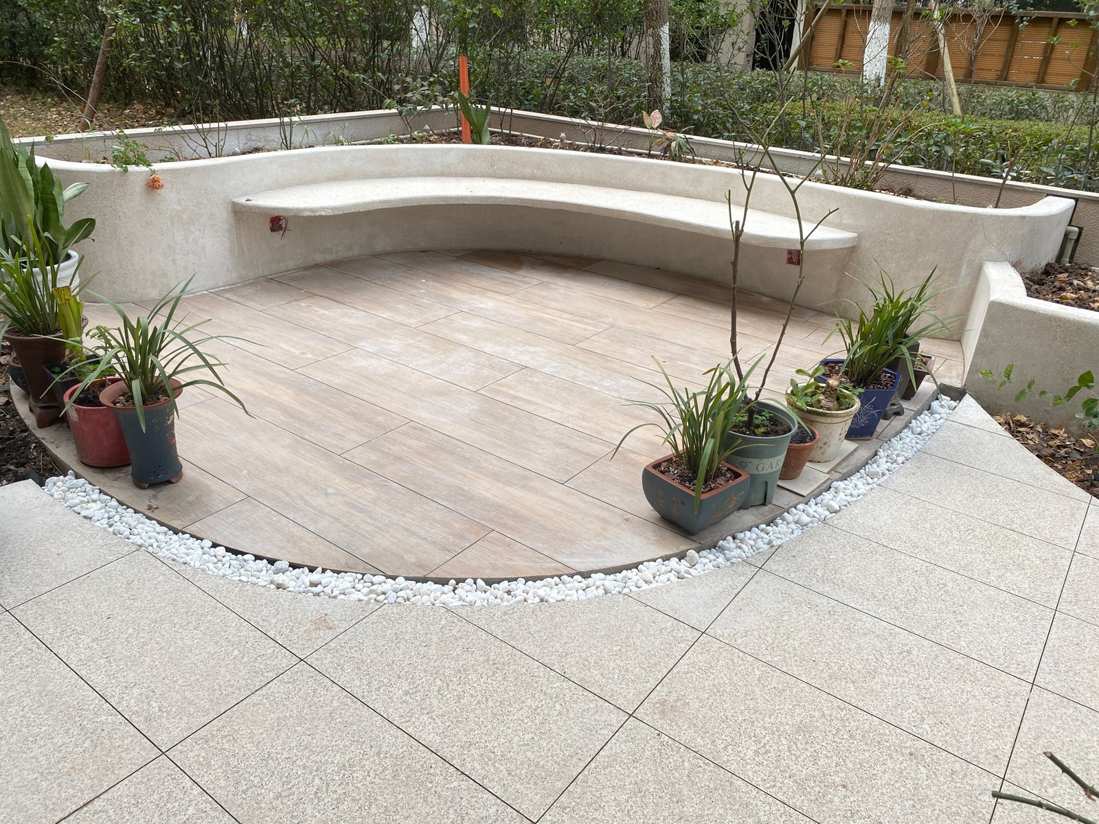 Hospitality terrace and resort garden porcelain tile paving