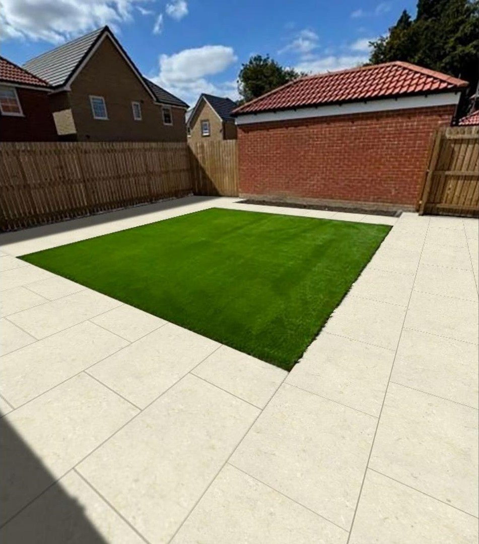 20mm Feinsteinzeug Terrassenplatten in einem Aussenbereich