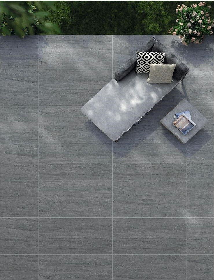 Portland Stone Off White stone-look porcelain paver application scene