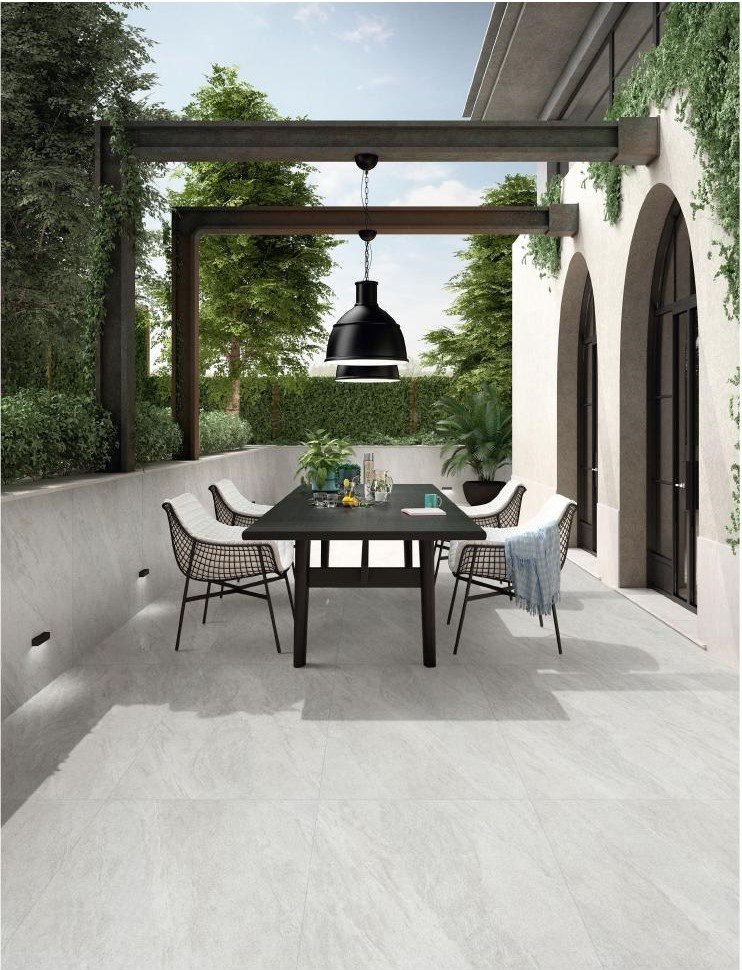 County LGY slate-look porcelain paver application scene