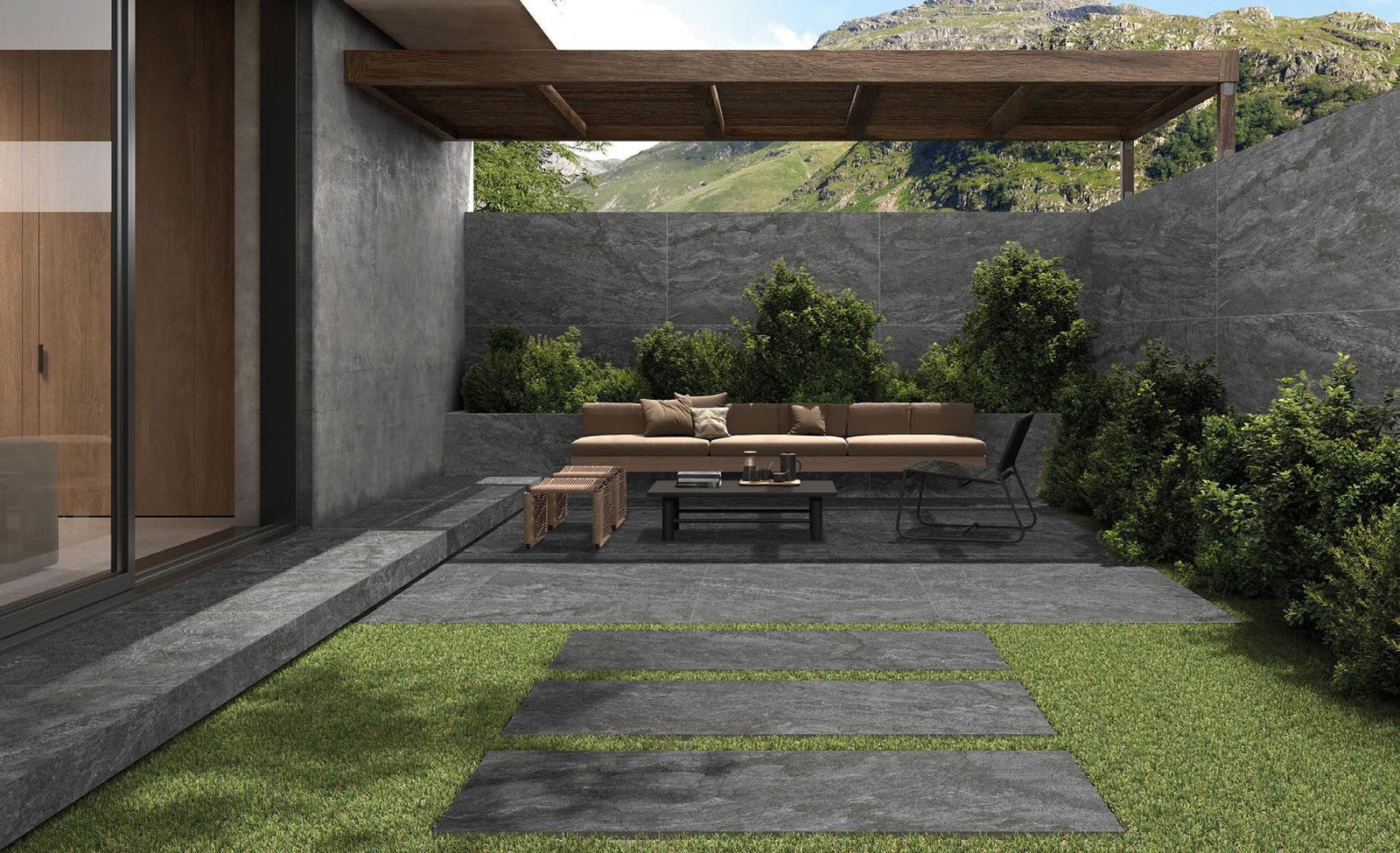 Marble Alps Black G12620Y11 outdoor porcelain tile