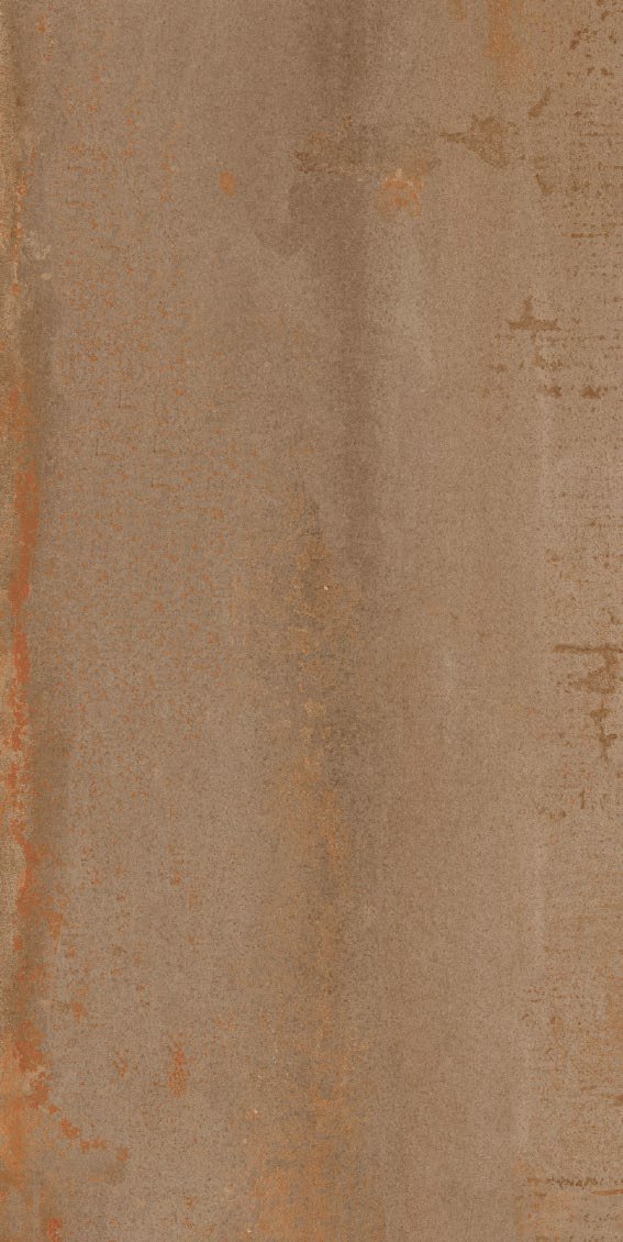 Meta Rust porcelain tile edge and surface variation